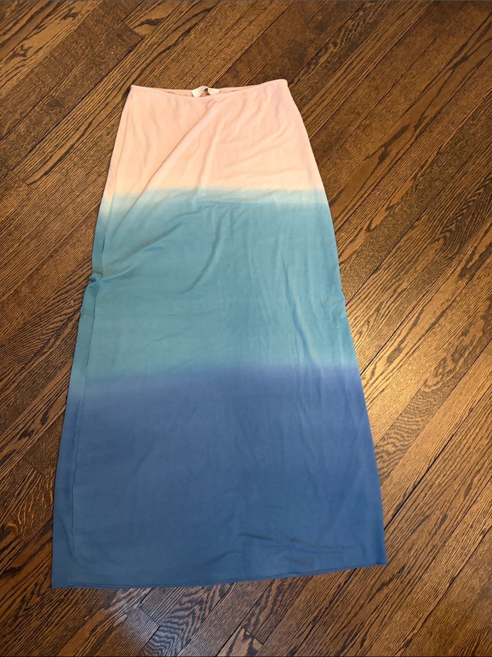 Indah Medium - Women’s Ombre Maxi Skirt in Pink and Blue